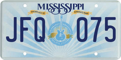 MS license plate JFQ075
