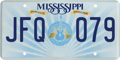 MS license plate JFQ079
