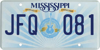 MS license plate JFQ081