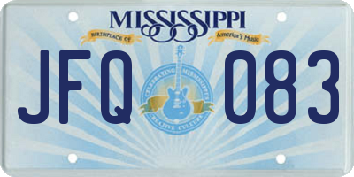 MS license plate JFQ083
