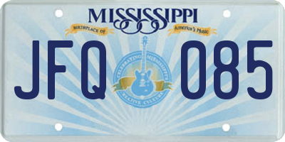 MS license plate JFQ085