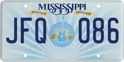 MS license plate JFQ086