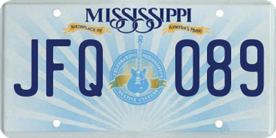MS license plate JFQ089