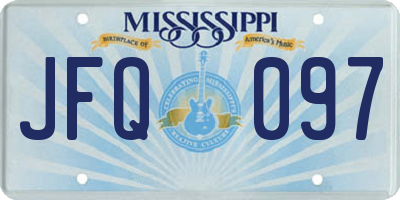 MS license plate JFQ097