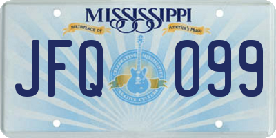 MS license plate JFQ099