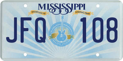 MS license plate JFQ108