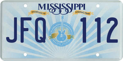 MS license plate JFQ112