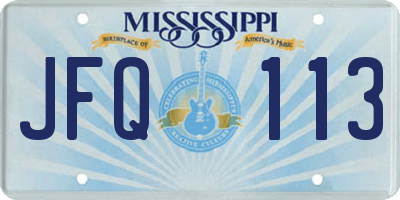 MS license plate JFQ113