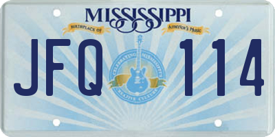 MS license plate JFQ114
