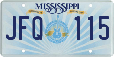 MS license plate JFQ115