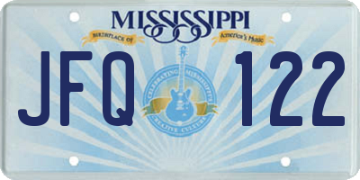 MS license plate JFQ122