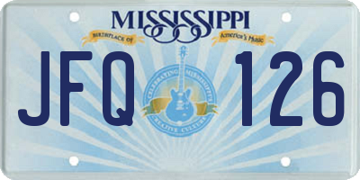 MS license plate JFQ126