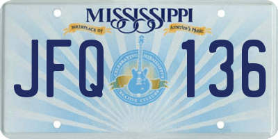 MS license plate JFQ136
