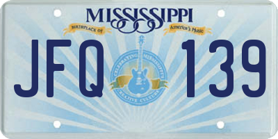 MS license plate JFQ139