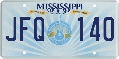 MS license plate JFQ140