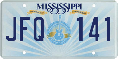 MS license plate JFQ141