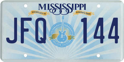 MS license plate JFQ144