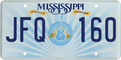 MS license plate JFQ160