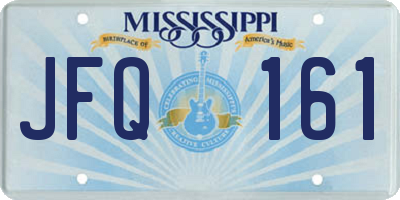 MS license plate JFQ161