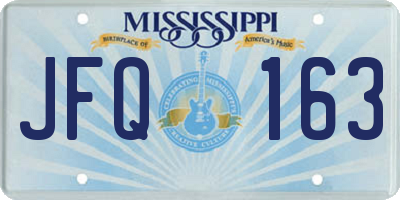 MS license plate JFQ163