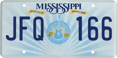 MS license plate JFQ166