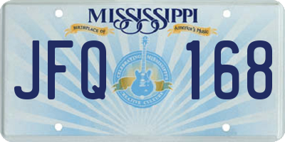 MS license plate JFQ168
