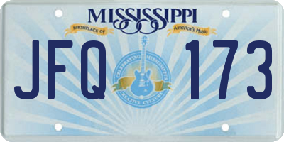 MS license plate JFQ173