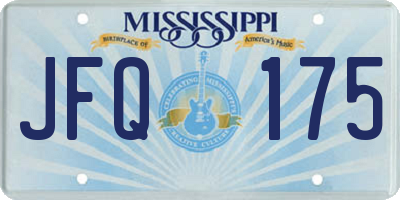 MS license plate JFQ175