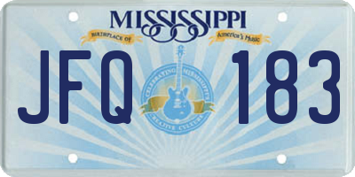 MS license plate JFQ183