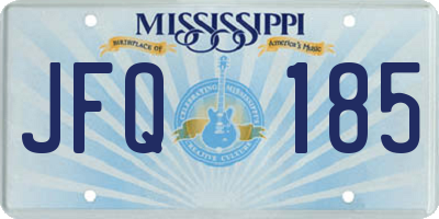 MS license plate JFQ185