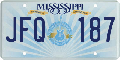 MS license plate JFQ187