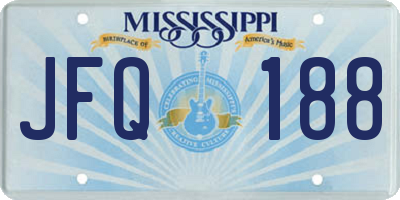 MS license plate JFQ188