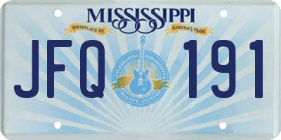 MS license plate JFQ191