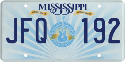 MS license plate JFQ192