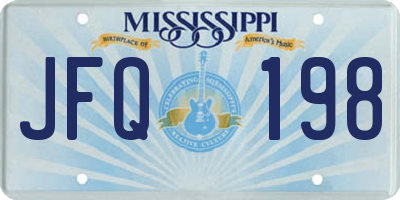 MS license plate JFQ198
