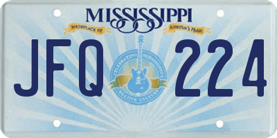 MS license plate JFQ224