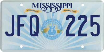 MS license plate JFQ225