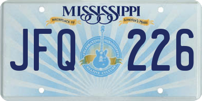 MS license plate JFQ226