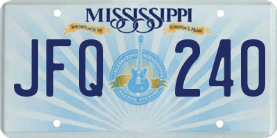 MS license plate JFQ240
