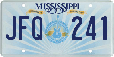 MS license plate JFQ241