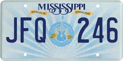 MS license plate JFQ246