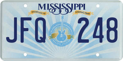 MS license plate JFQ248