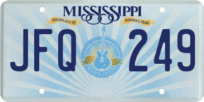 MS license plate JFQ249