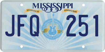 MS license plate JFQ251