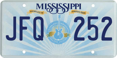 MS license plate JFQ252