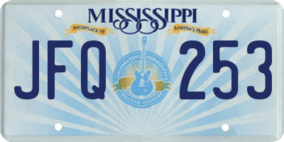 MS license plate JFQ253