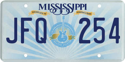 MS license plate JFQ254