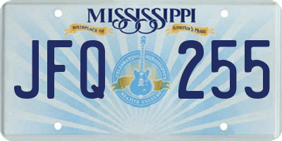 MS license plate JFQ255