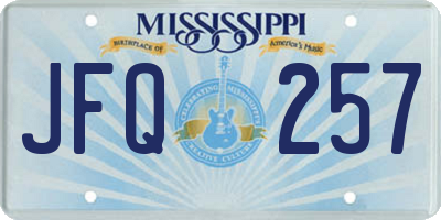 MS license plate JFQ257