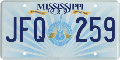 MS license plate JFQ259